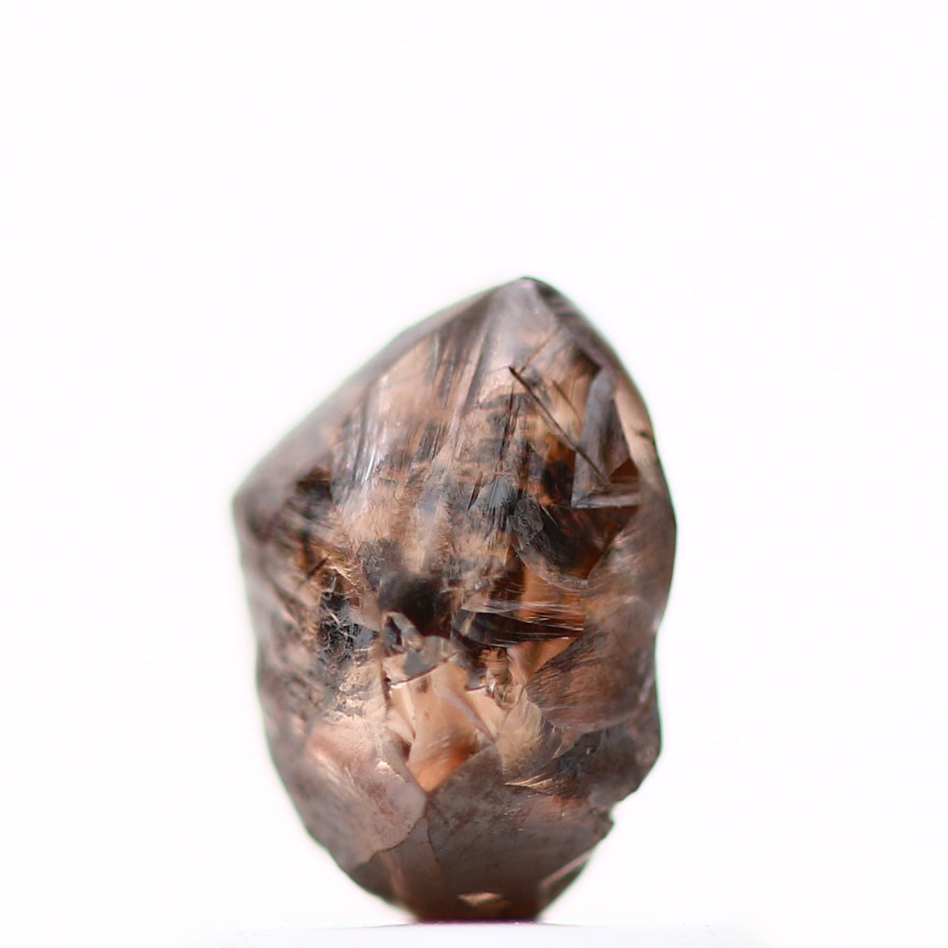 0.98 Carat Natural Fancy Cognac Brown Crystal Rough Diamond 6.75 MM - Blackdiamond