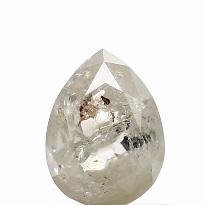 0.57 Carat Natural Pear Rose Cut Salt and Pepper Diamond SDM389