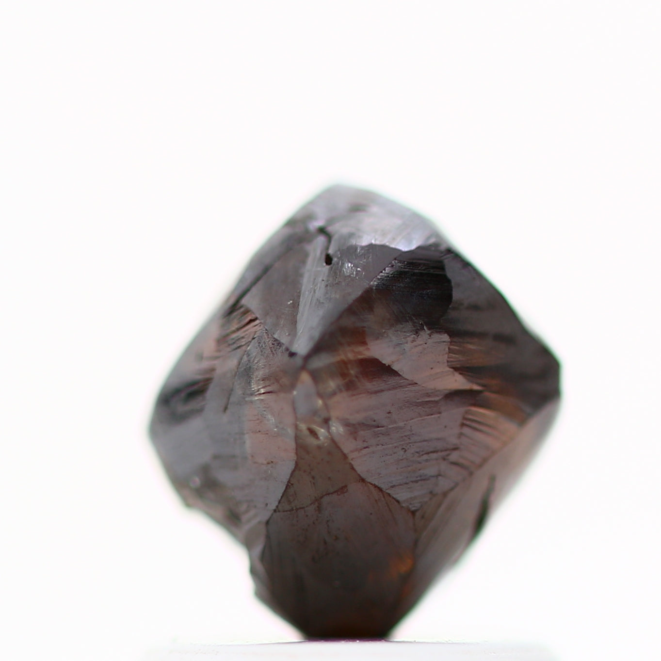 1.38 Carat Natural Fancy Cognac Brown Crystal Rough Diamond 6.35 MM - Blackdiamond