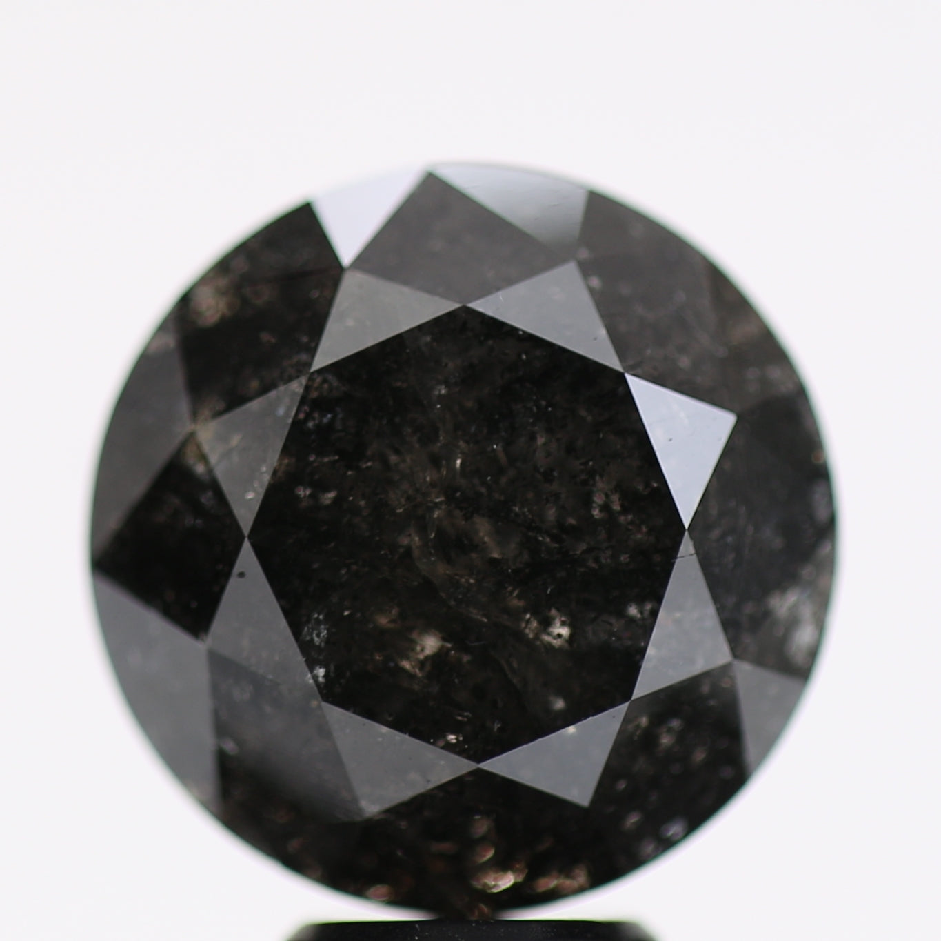 7.58 Carat Fancy Black Round Brilliant Diamond GIA Certified