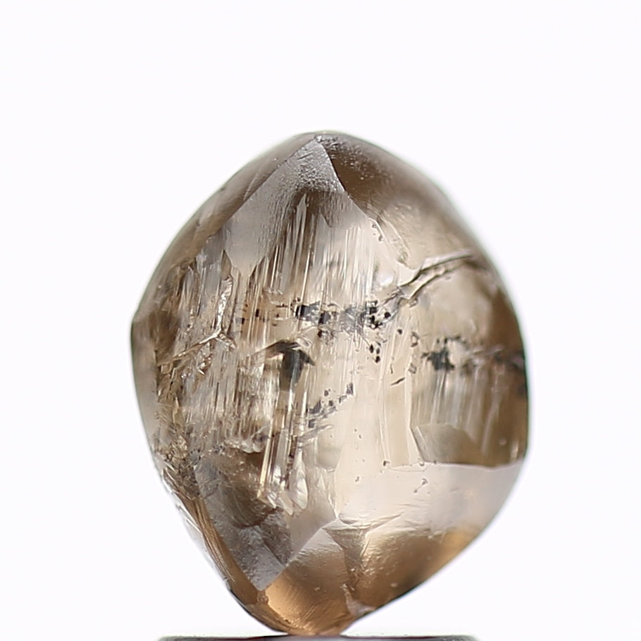 2.16 Carat Natural Fancy Clear Brown Rough Diamond 8.8 MM