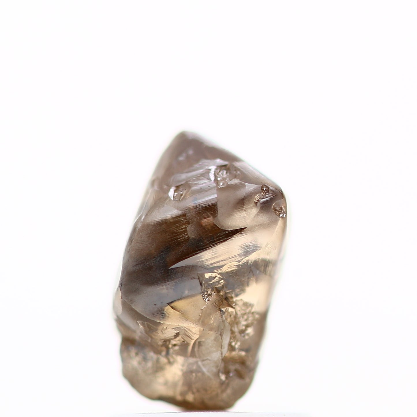 1.78 Carat Fancy Brown Crystal Raw Rough Natural Diamond 7.50 MM - Blackdiamond