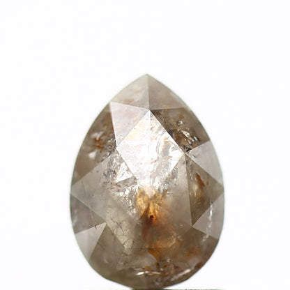 0.83 Carat Natural Pear Rose Cut Rustic Brown Loose Diamond SDM240