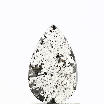 0.48 Carat Natural Pear Slice Gray Salt and Pepper Diamond SDM238