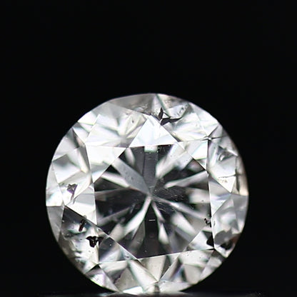 0.49 Carat Natural White Round Shape Salt and Pepper Diamond 4.79 MM - Blackdiamond