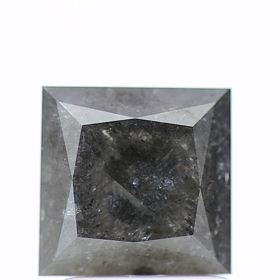 1.31 Carat Natural Fancy Gray Princess Salt and Pepper Diamond - Blackdiamond