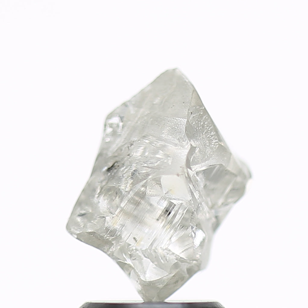 1.56 Carat Natural Fancy Grey Clear Rough Diamond 9.6 MM