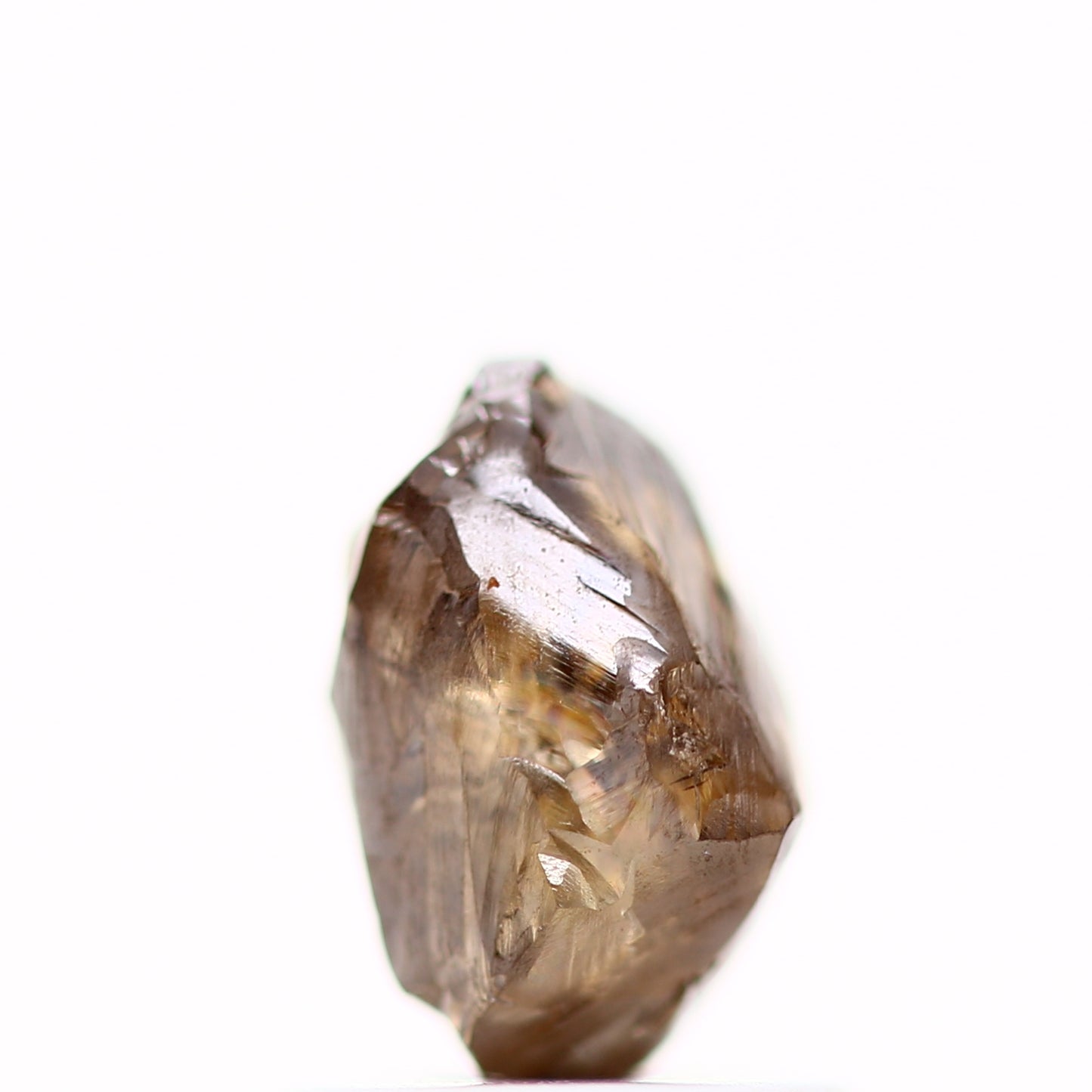 1.48 Carat Raw Uncut Diamond Natural Brown Rough Diamond 7 MM - Blackdiamond