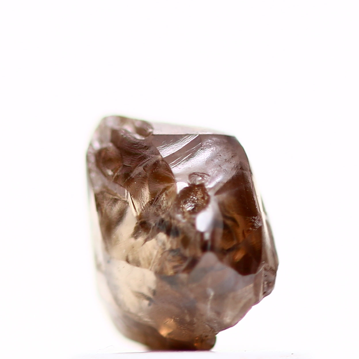 1.06 Carat Natural Cognac Brown Crystal Uncut Rough Diamond 5.85 MM - Blackdiamond