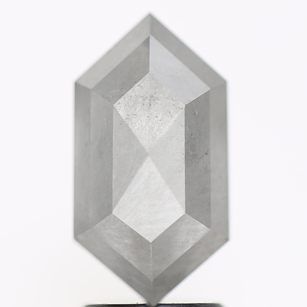 2.95 Ct Hexagon Salt and Pepper Diamond 11.70 MM