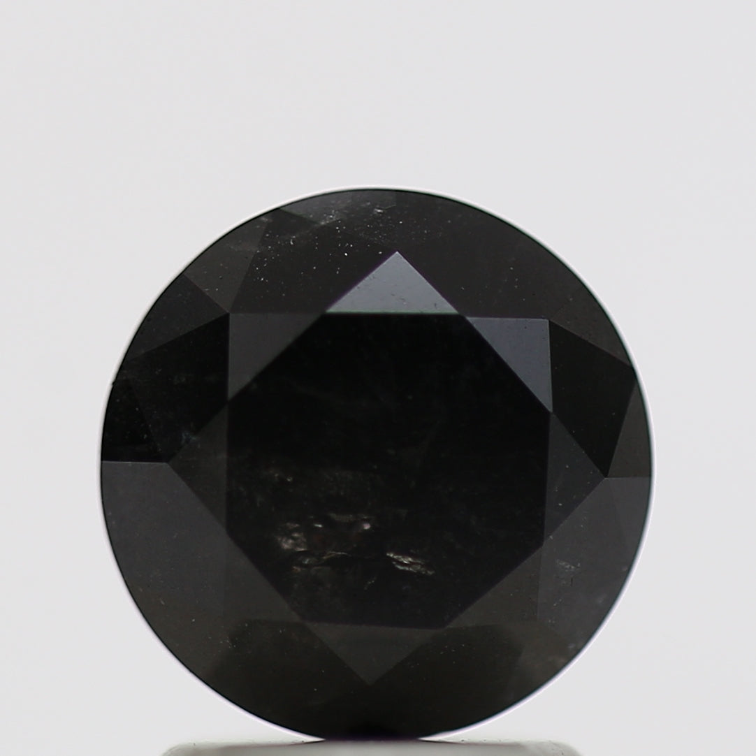 1.69 Carat Fancy Black Round Brilliant Diamond GIA Certified