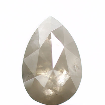 0.86 Carat Natural Pear Rose Cut Gray Rustic Real Diamond SDM274