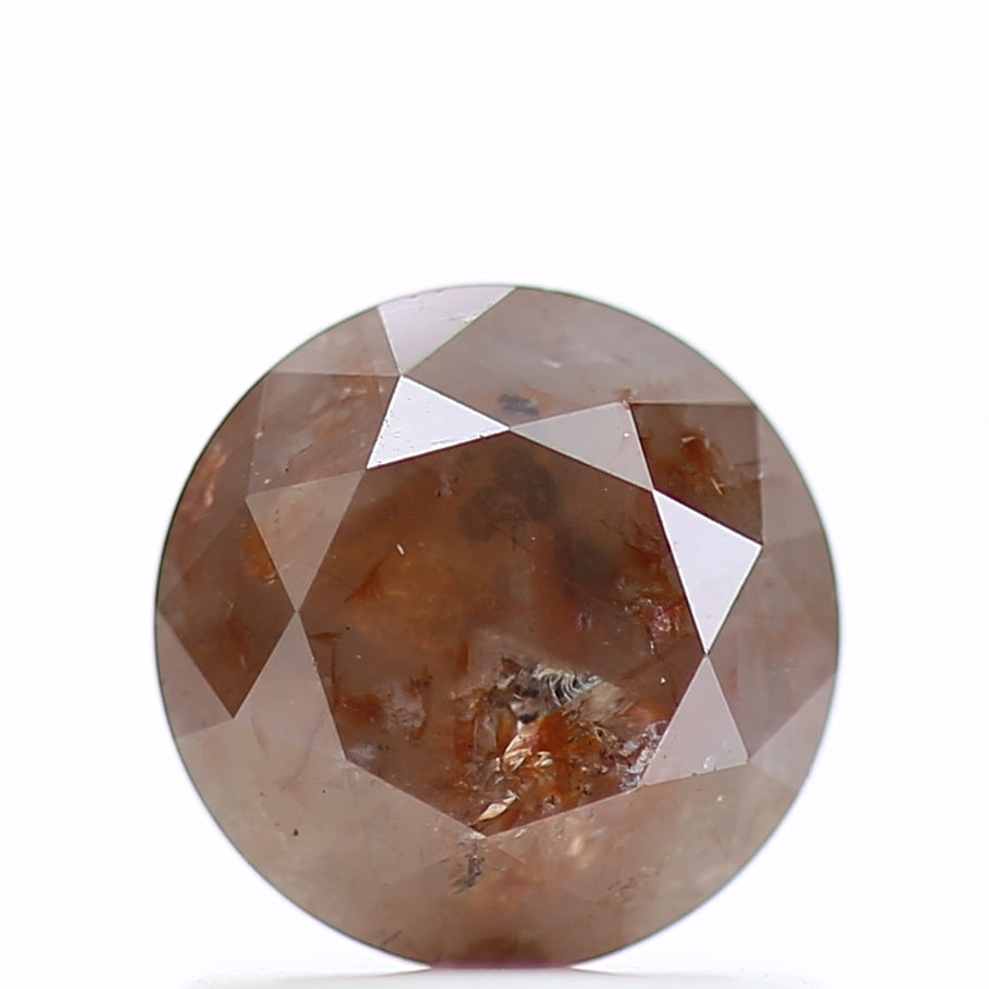 0.89 Carat Natural Red Diamond Round Salt And Pepper Diamond 6 MM