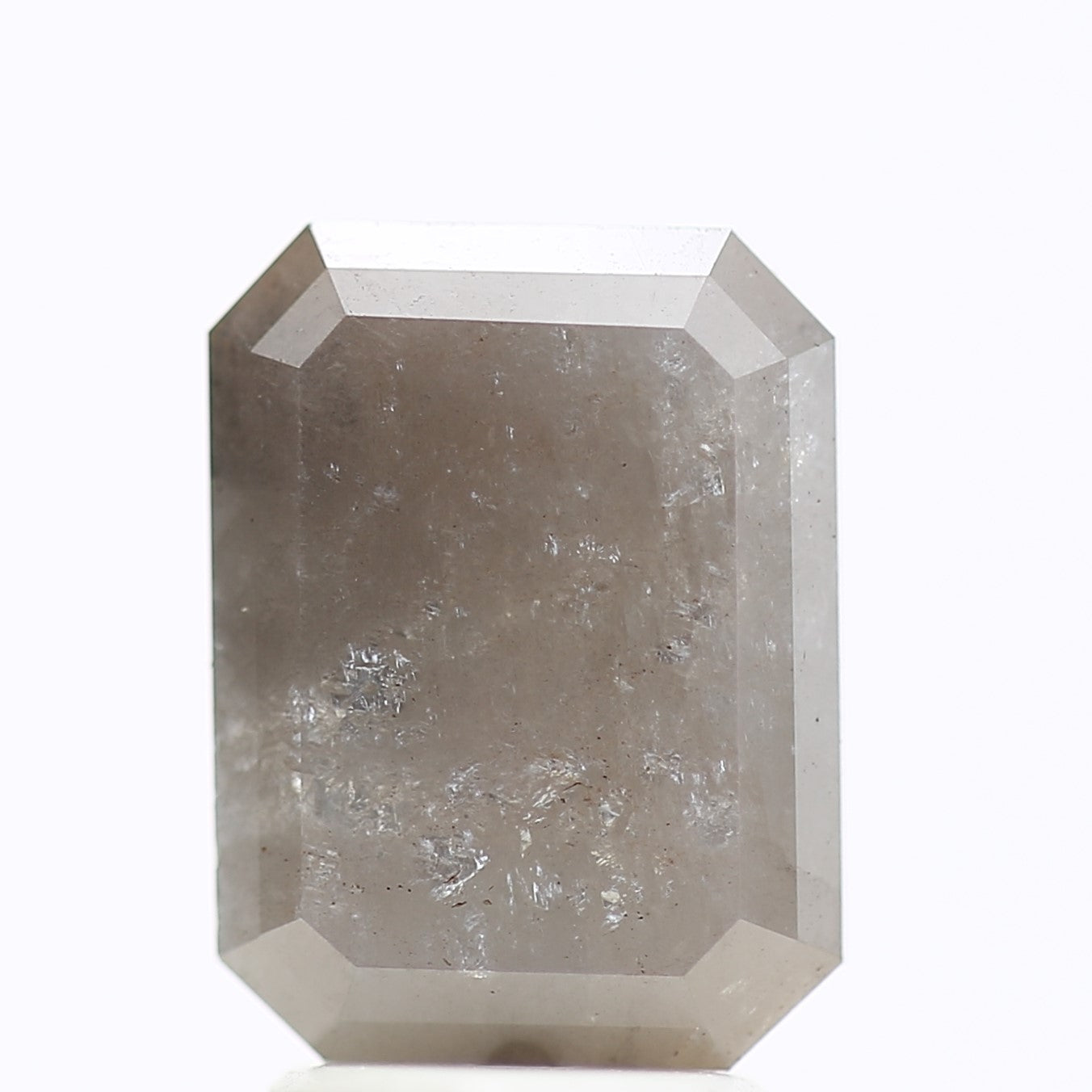 3.78 Carat Natural Emerald Loose Gray Salt And Pepper Diamond 9.94 MM