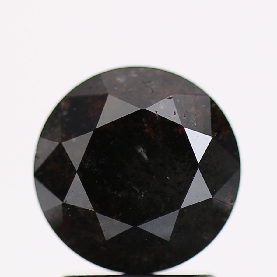 1.86 Carat Fancy Black Round Brilliant Diamond GIA Certified