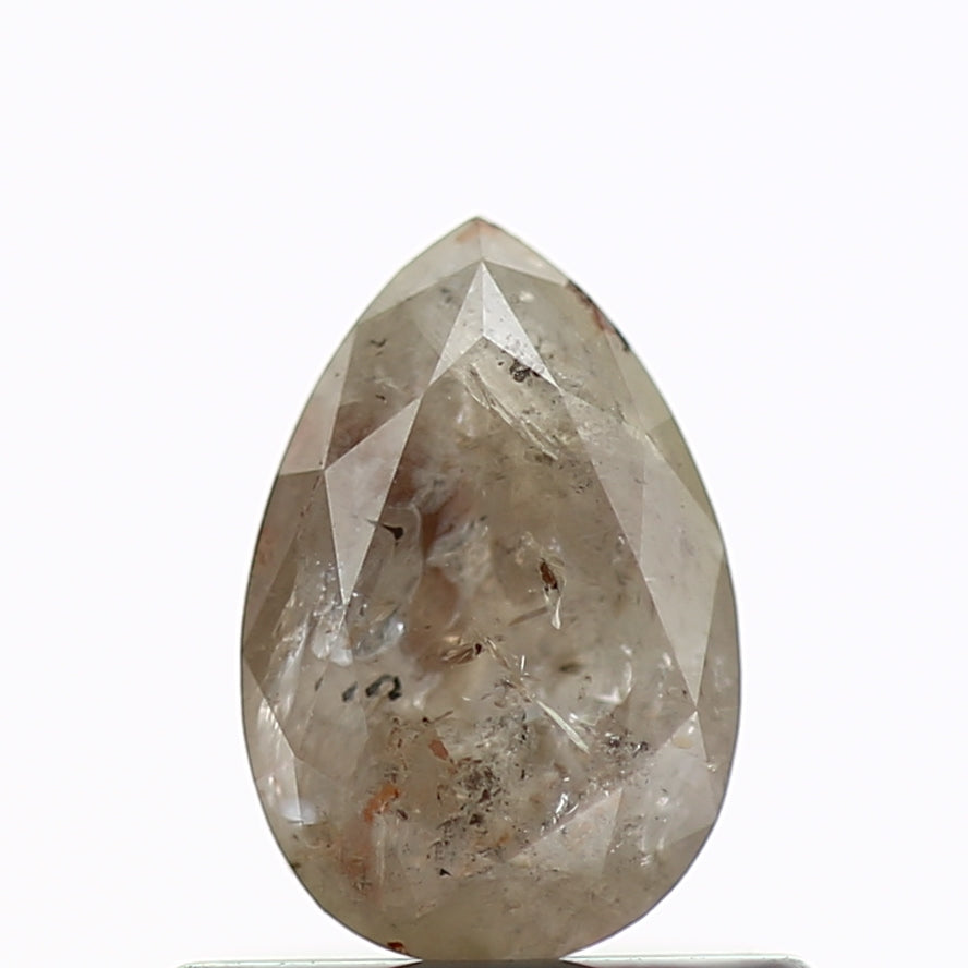 0.56 Carat Natural Pear Rustic Gray Brilliant Loose Diamond SDM383