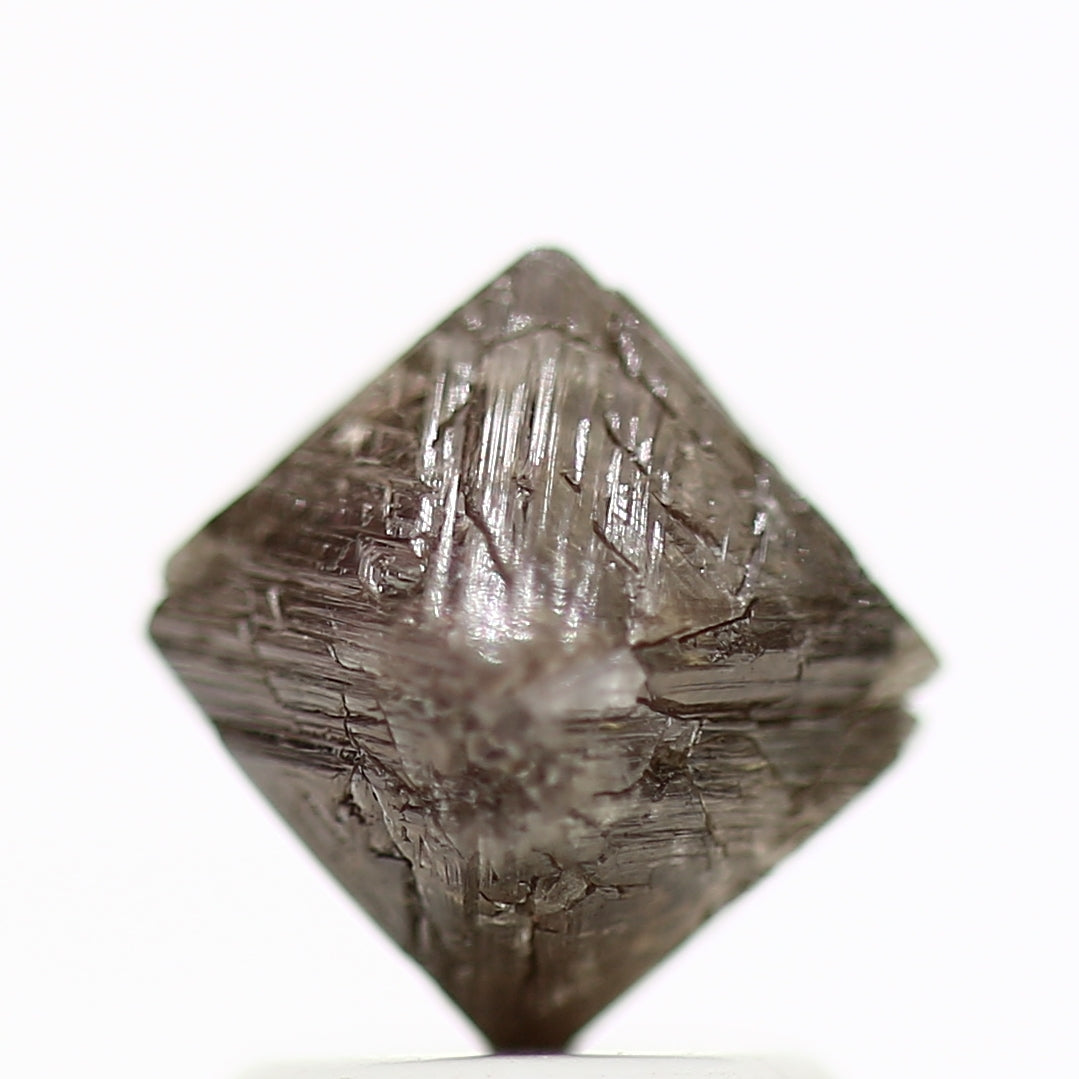 2.17 Carat Fancy Brown Purple Raw Octahedron Rough Diamond 7.70 MM - Blackdiamond