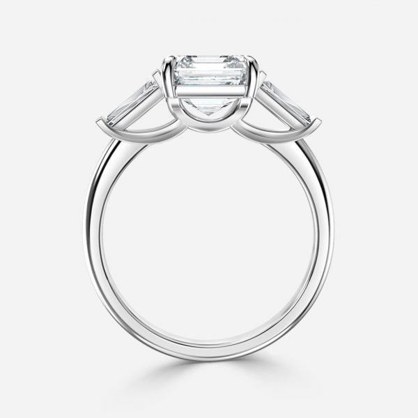 Jeraldine Asscher Three Stone Engagement Ring 14K / 18K Solid Gold