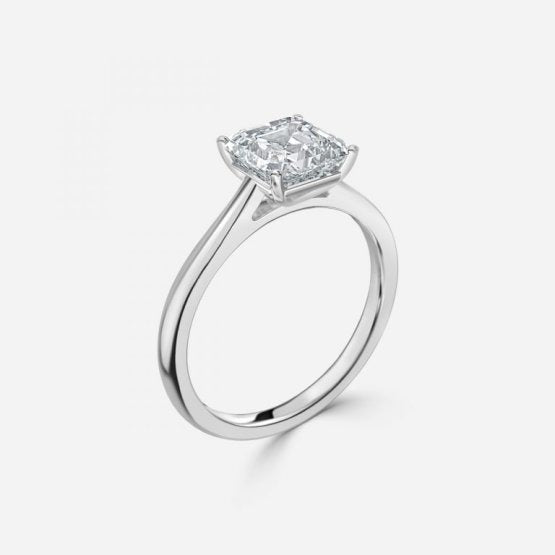 Brya Asscher Solitaire Engagement Ring 14K / 18K Solid Gold