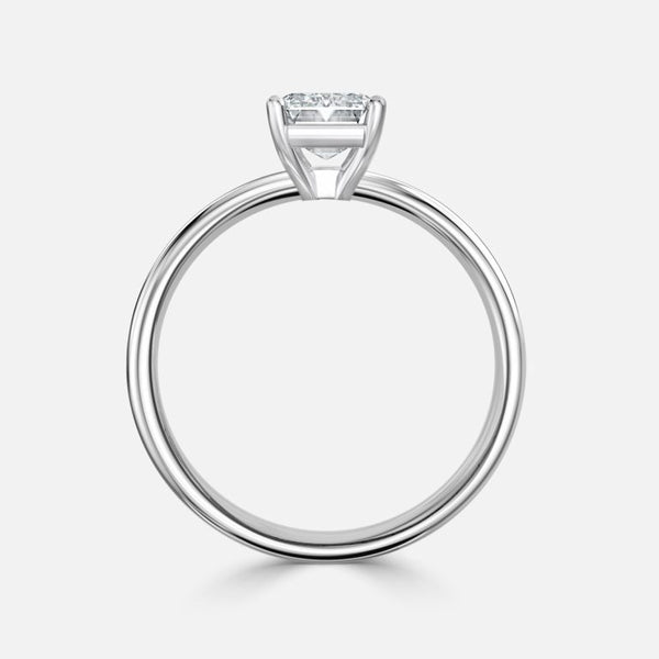 Deltic Emerald Solitaire Engagement Ring 14K / 18K Solid Gold