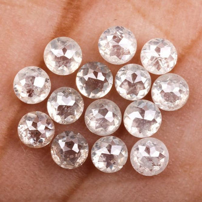 1.91 Carat 3.1 To 2.9 MM  White Round Rose Cut Natural Loose Diamond