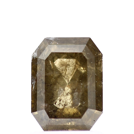 1.54 Carat 7.2 MM Natural Fancy Yellow Emerald Salt and Pepper Diamond - Blackdiamond