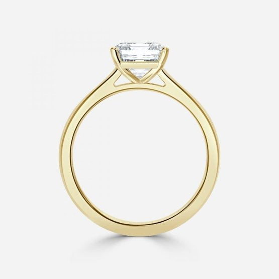Brya Asscher Solitaire Engagement Ring 14K / 18K Solid Gold
